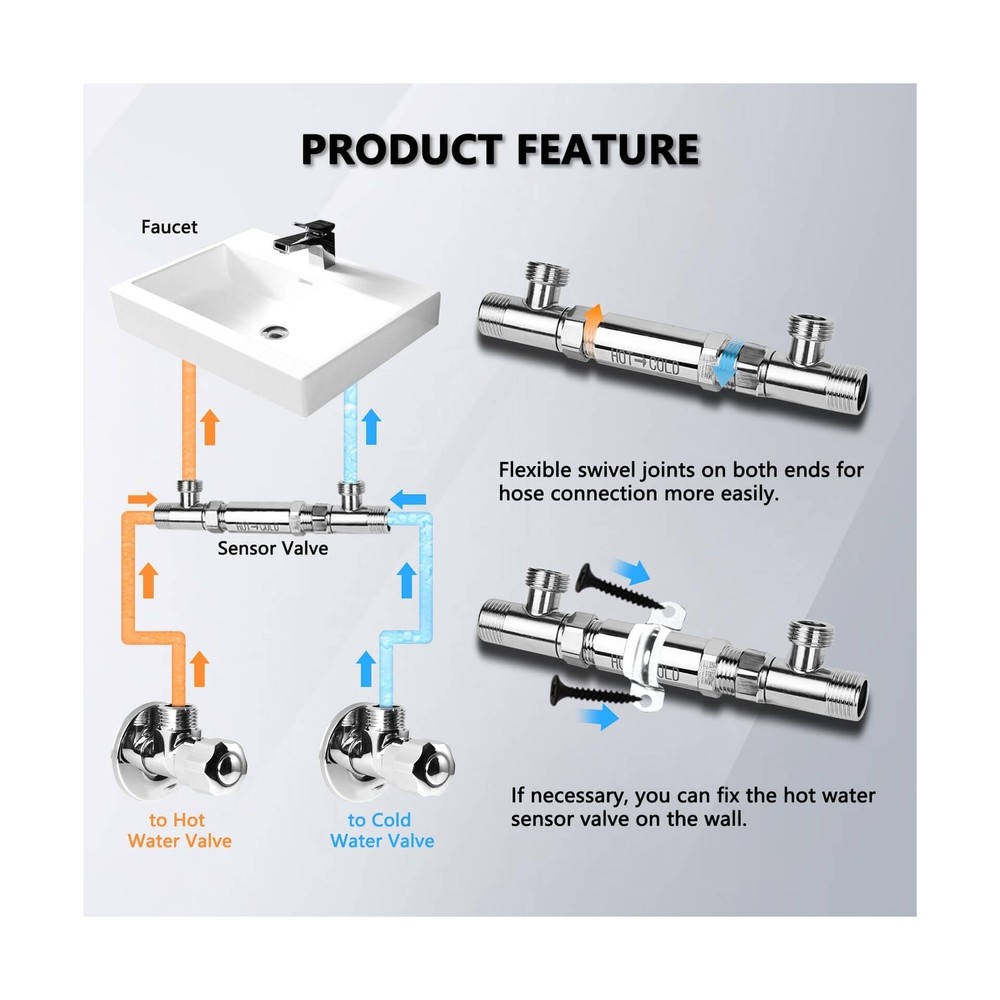 Hot Water Recirculating Pump with Timer Recirculation System & BSP 3/4" w/NPT...