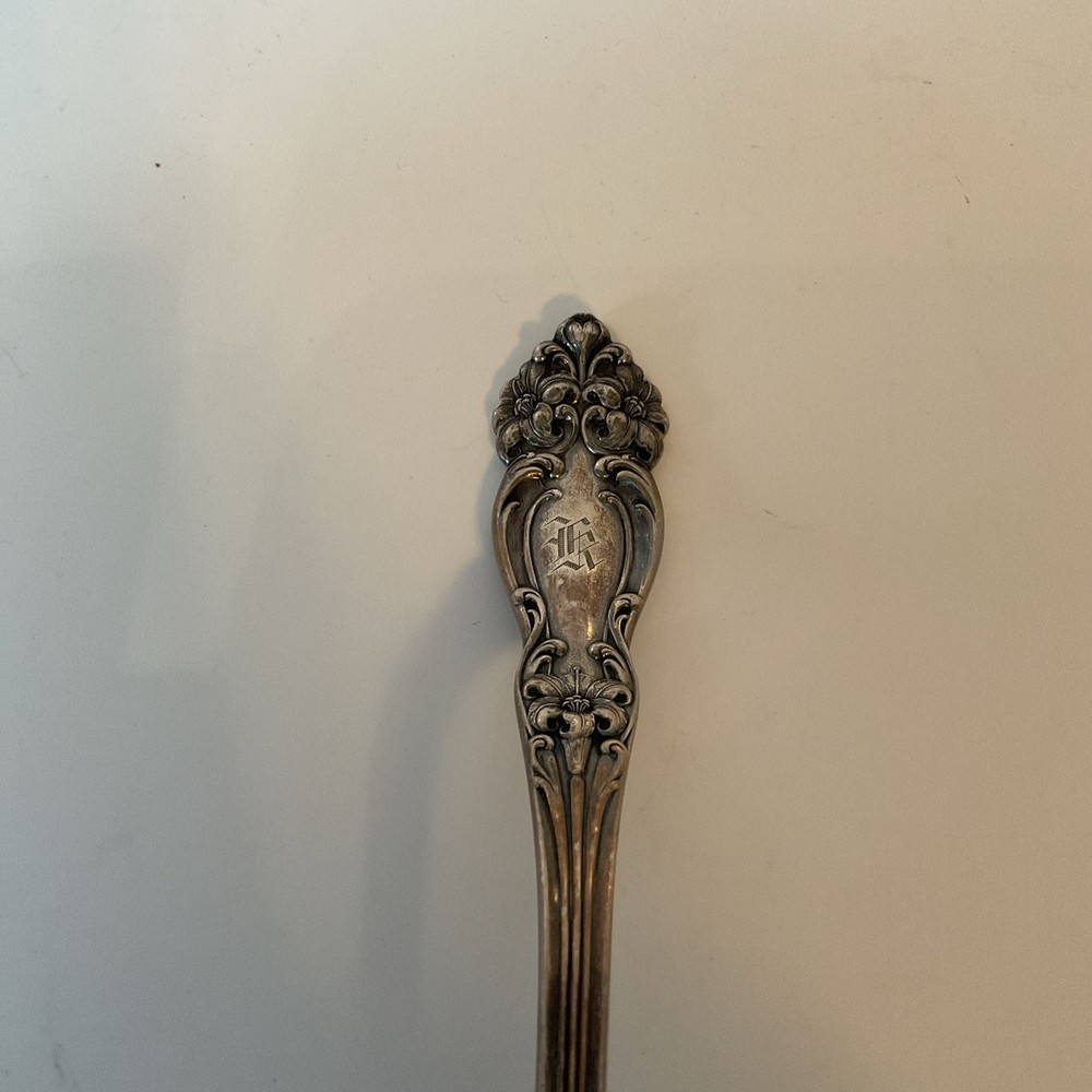 Ladle 12.5” Silver-plate 1901 Antique Reed & Barton Tiger Lily Extra Large Bowl