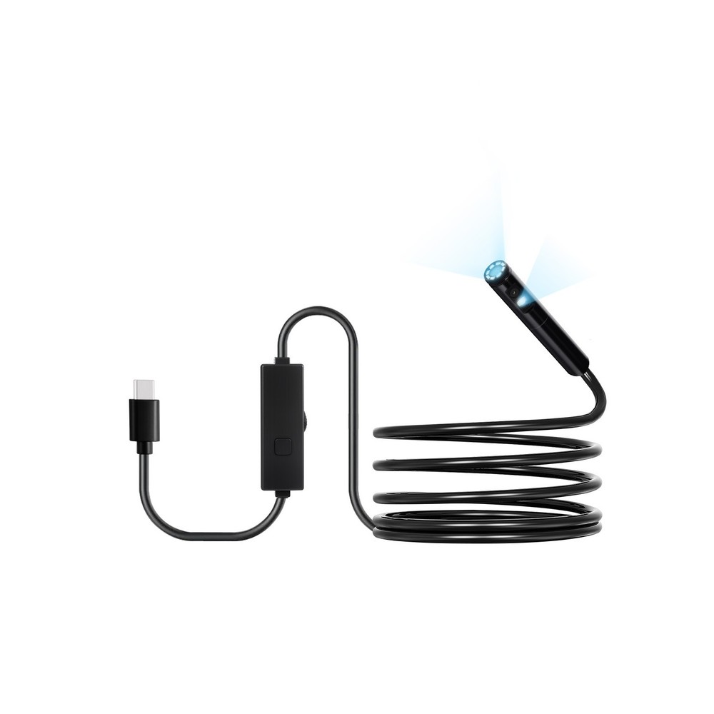 Dual Lens Borescope Endoscope Camera for Android IOS & 10FT Snake Cable