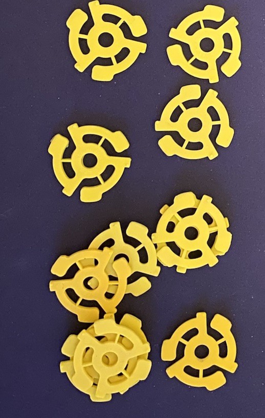 Yellow 45 RPM Record Adapter insert