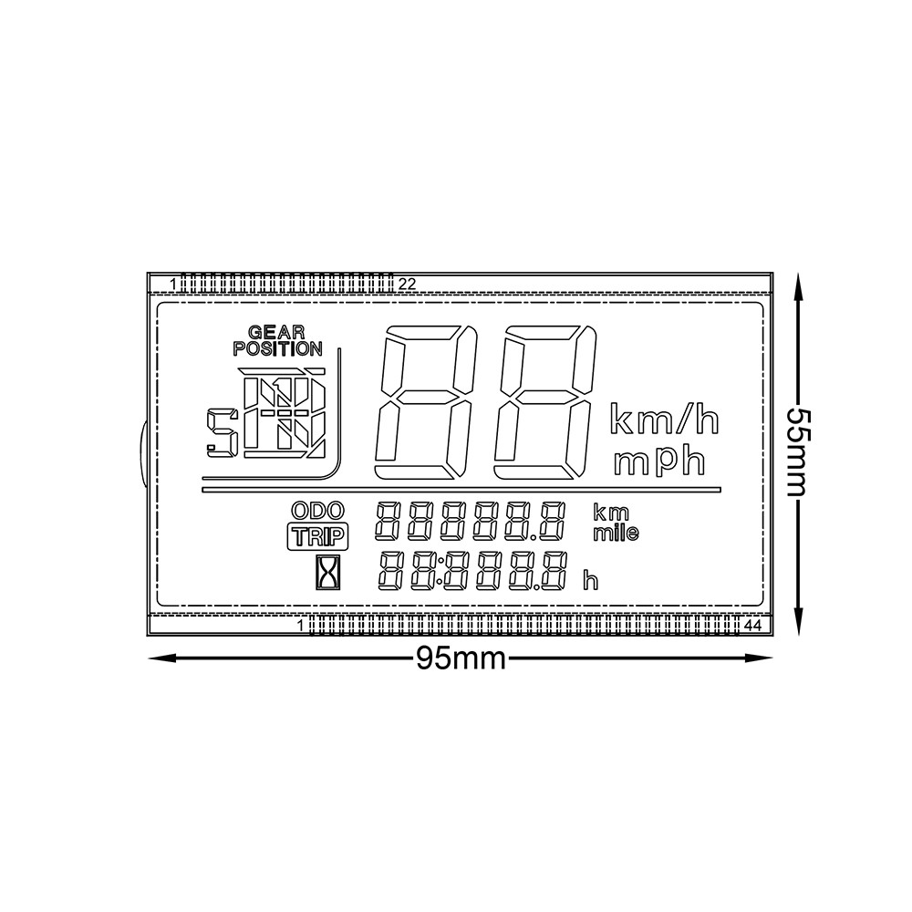 Display for Honda TRX350TE Automatic Shift Digital Speedometer