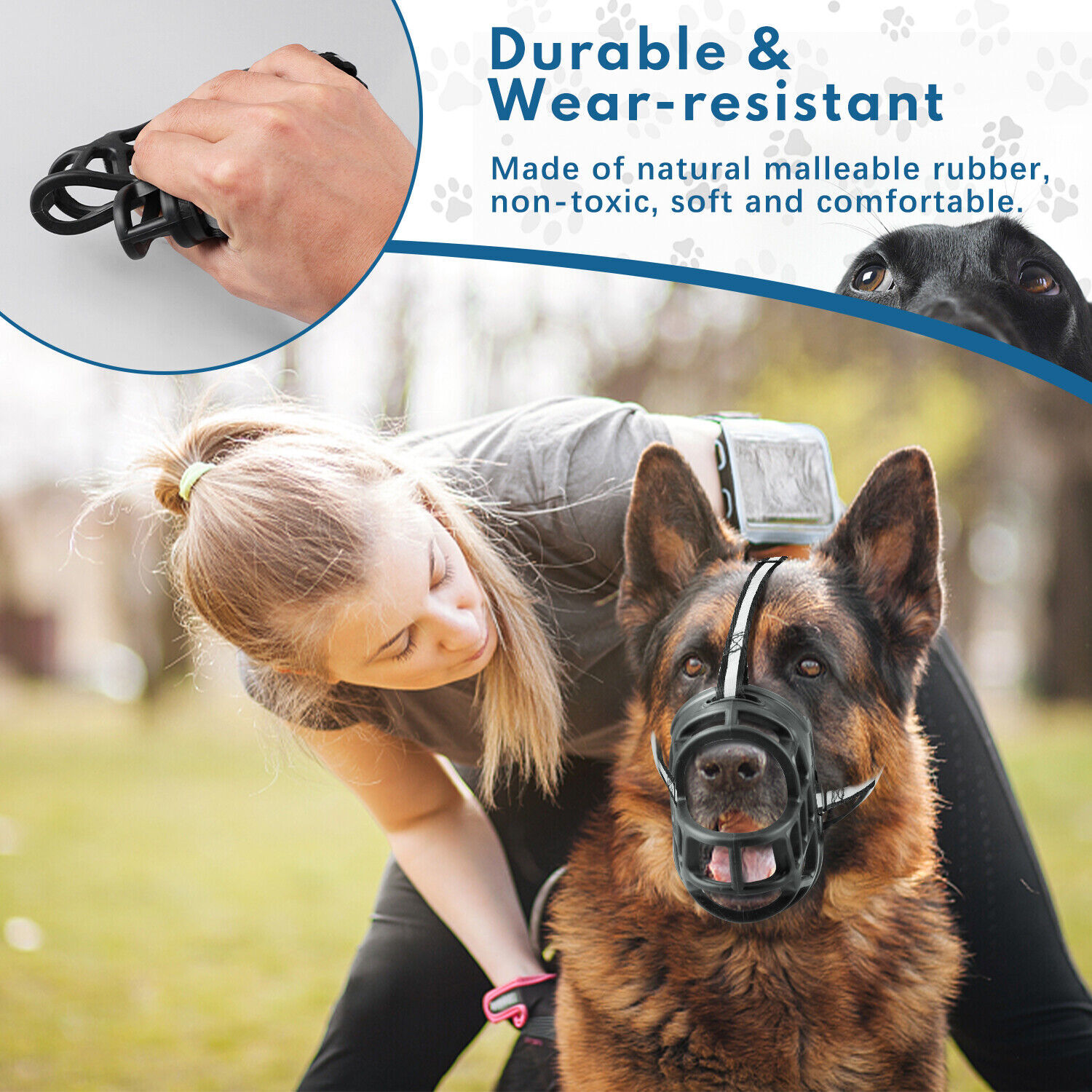Dog Muzzle Pet Adjustable Breathable Soft Barking Silicone Anti Bite Mouth Mask