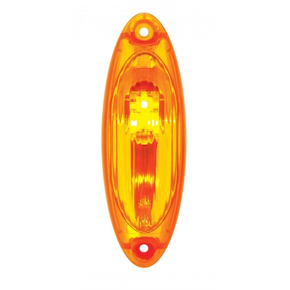 Freightliner Cascadia Reflector Cab Light - With 3 Amber LED lights/Amber Lens
