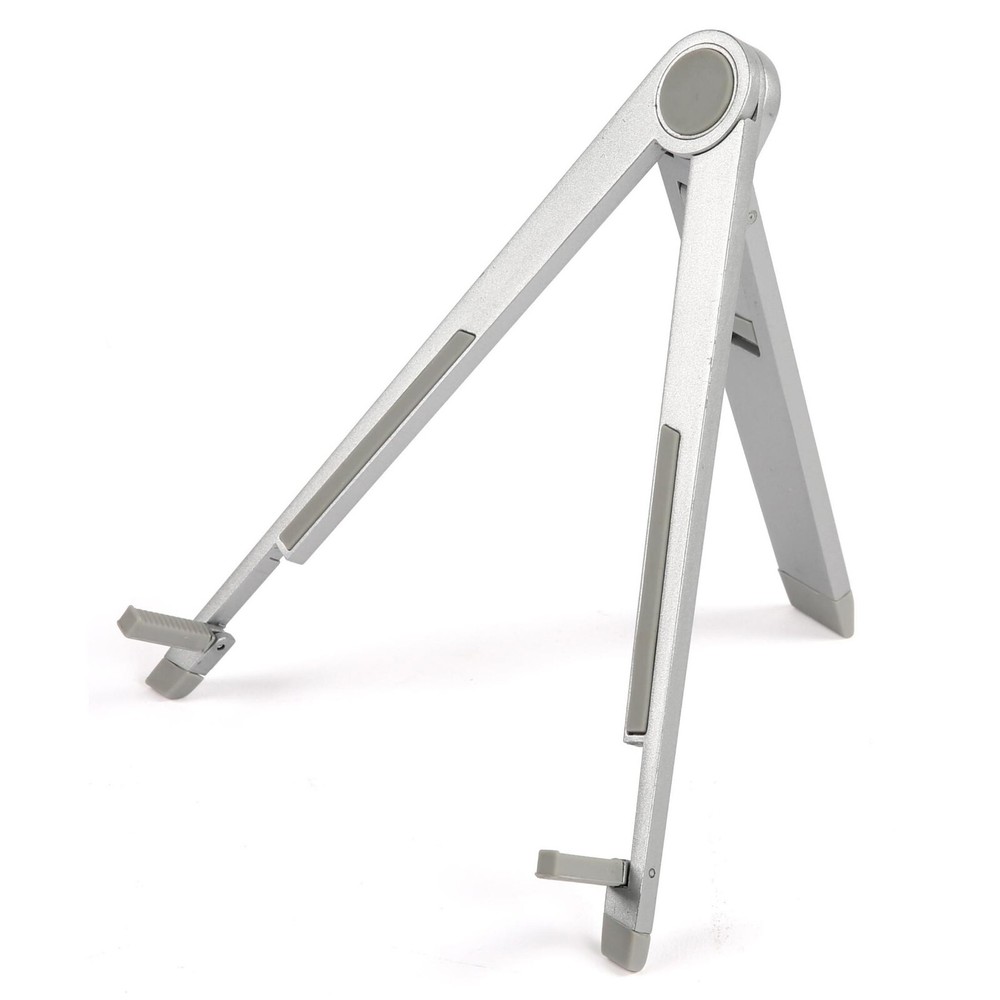Universal Compact Tabletop Tablet Holder for iPad E-Reader Drawing Pad - Silver