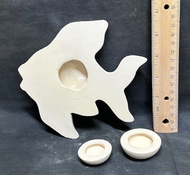*Ceramic Bisque Fish With Bubbles Ready to Paint*