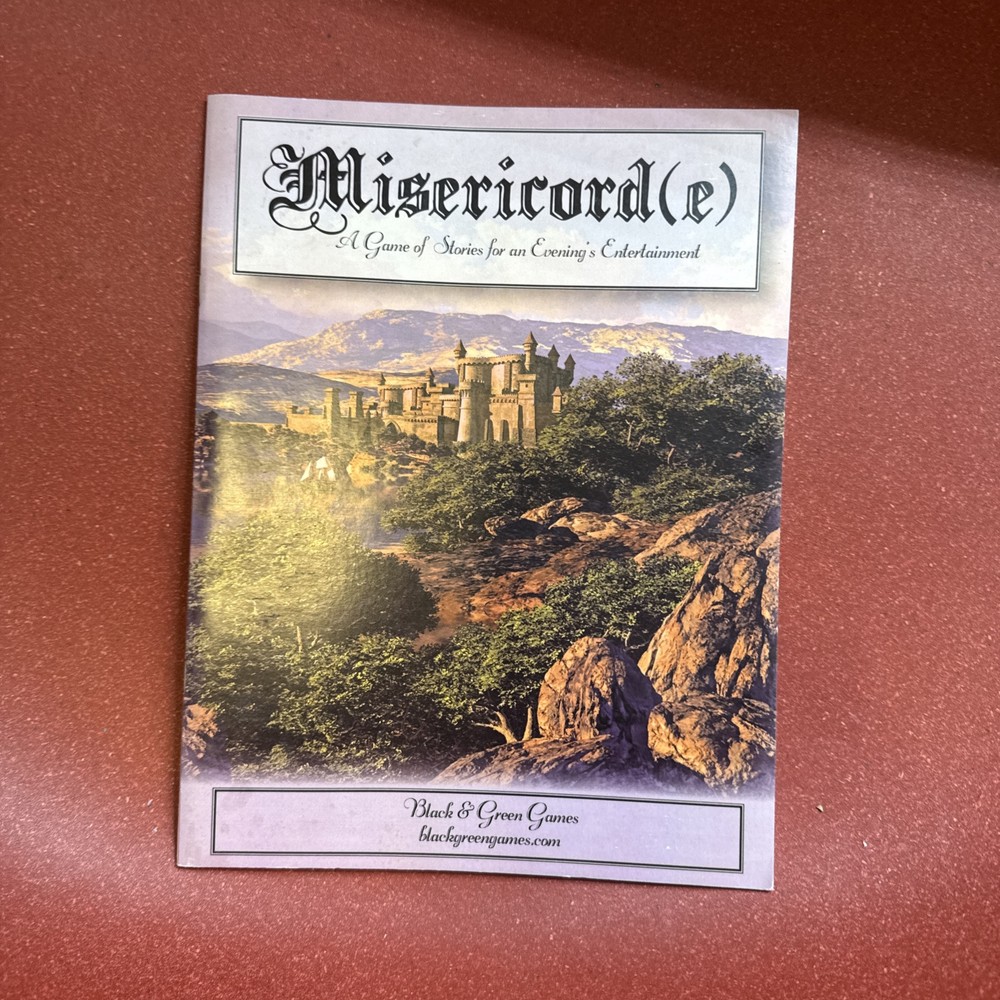 MISERICORD(E) RPG Black & Green Games Oop Rpg