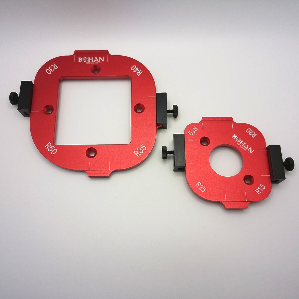 2Pcs Router Corner Radius Template 4-in-1 Arc Angle Positioning Tool