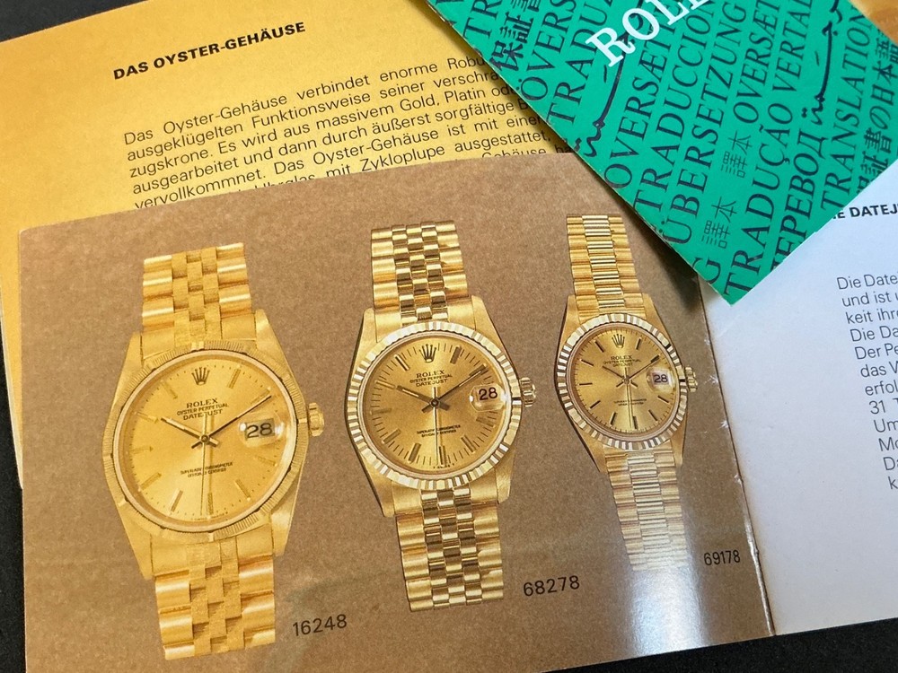 Authentic Rolex 1989 Full Set Booklet / DE-Germany Version For all DJ Model