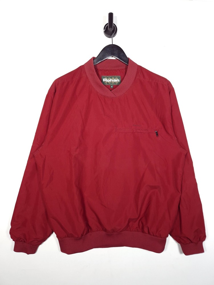 Vintage Rohan Windpacker Top Size Medium Mens Red Polyester Lightweight Pullover
