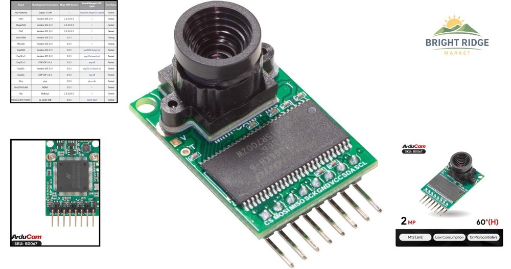 High-Quality 2MP Camera Module for Arduino, Raspberry Pi and Embedded Systems