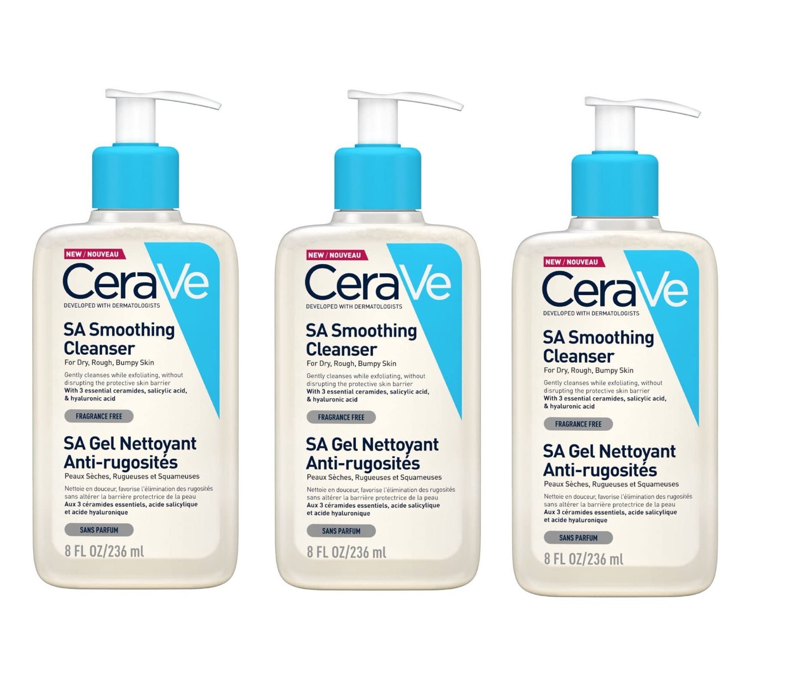 CeraVe SA Smoothing Cleanser For Dry, Rough, Bumpy Skin 8 Fl oz/236ml