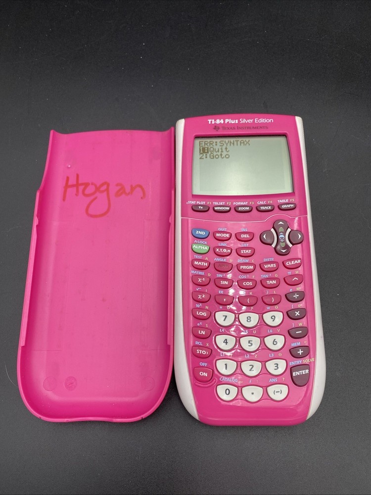 Texas Instruments TI-84 Plus Silver Ed School Graphing Calculator Tested Pink