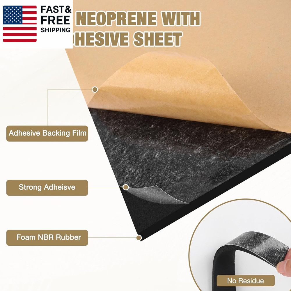 Sponge Neoprene Foam Padding Rubber Sheets with Adhesive Foam Sheet Closed Cell