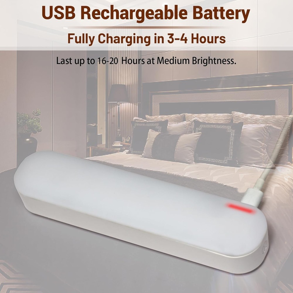 Bed Reading Light Headboard Reading Light with Adjustable Hook, Dimmable Book