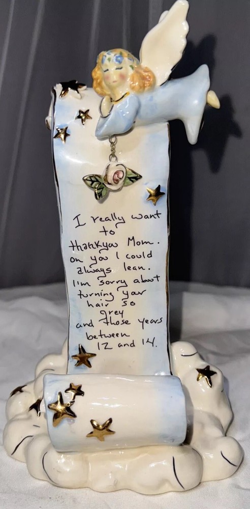 Blue Sky Angel Scroll Mom Tea Light 2005