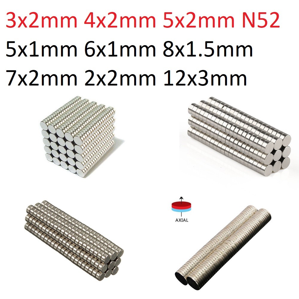 Wholesale Super Strong N52 N50 Round Disc Neodymium Magnets Rare Earth 100 500