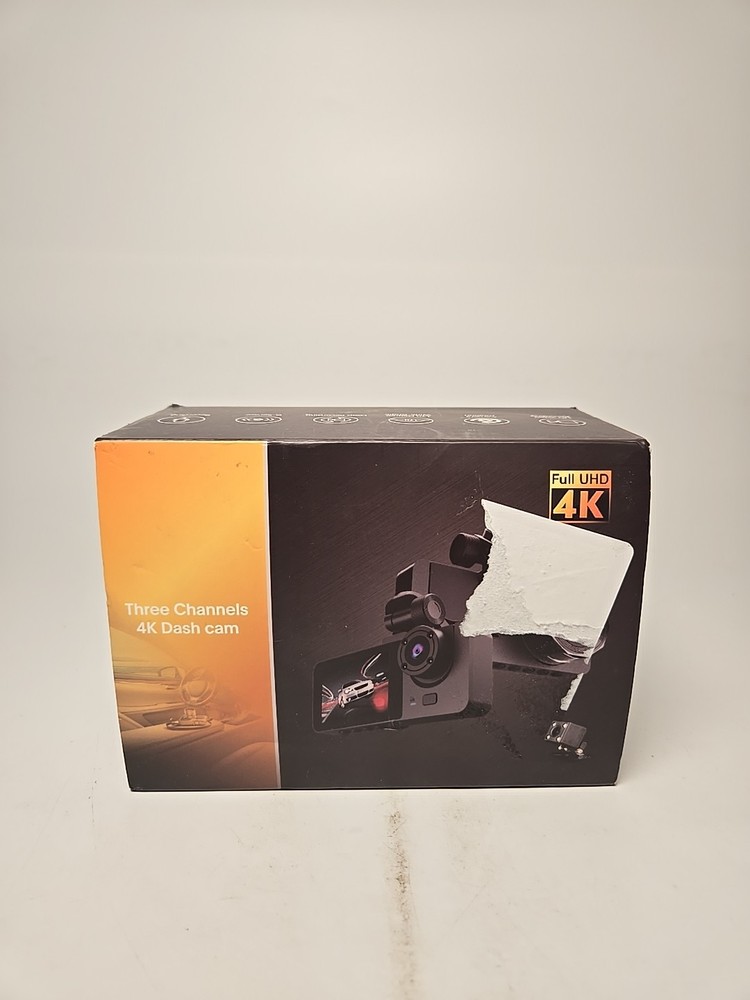 Full HD 4K Three Channels Dash Camera Front, Inside & Rear