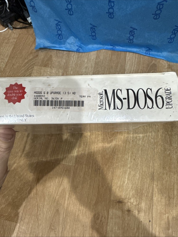 SEALED Microsoft MS DOS 6 Upgrade 5.25 Floppy Disc Operating System