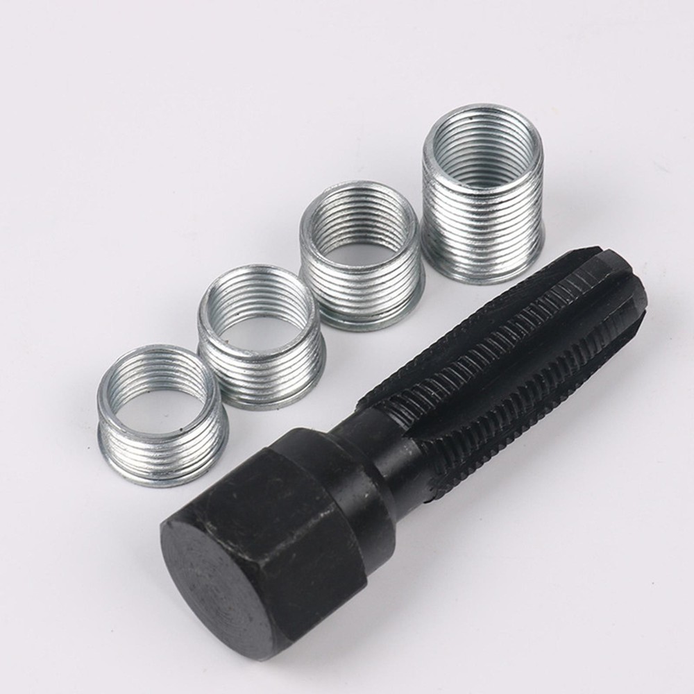 Spark Plug Thread Repair Kit – 14mm Reamer Thread Repair Tool &4 Inserts