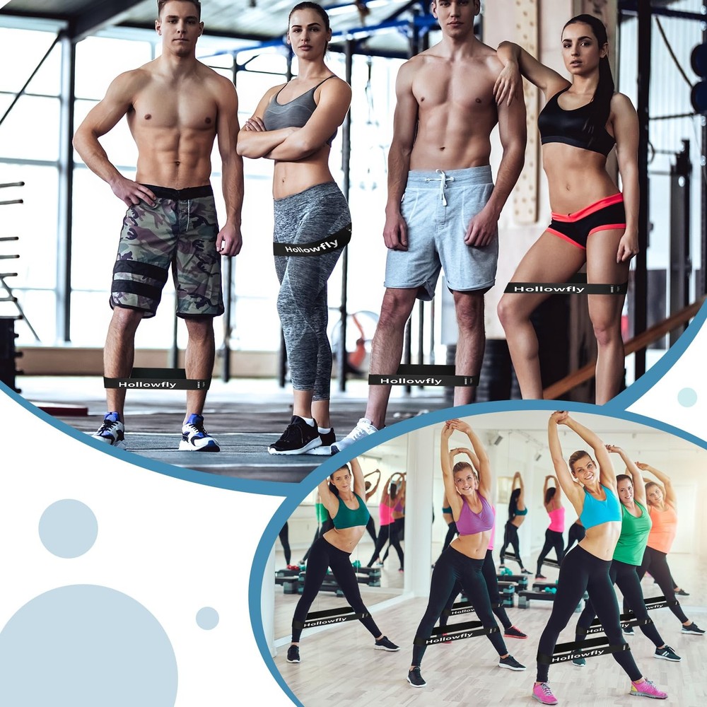 12 Pcs Latex Resistance Loop Exercise Bands for Booty Workout Stretch Exercis...