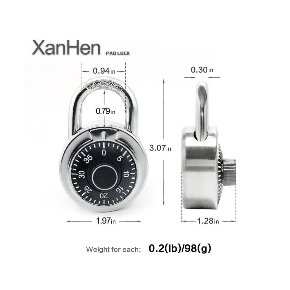 48 Pack Combination Lock Locker Lock for Gym and School Lockers Safe Combinat...
