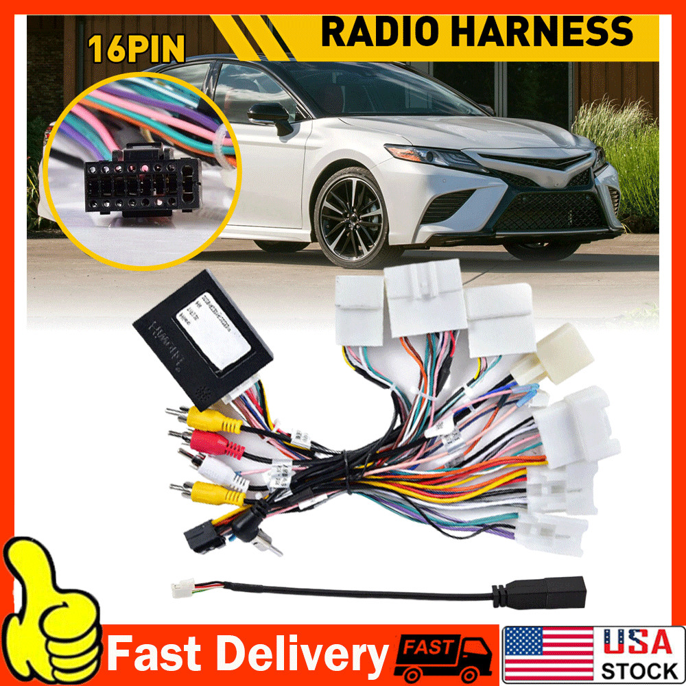 For Toyota Car Stereo Radio Power Harness Cable Wire Adapter Support JBL AMP US