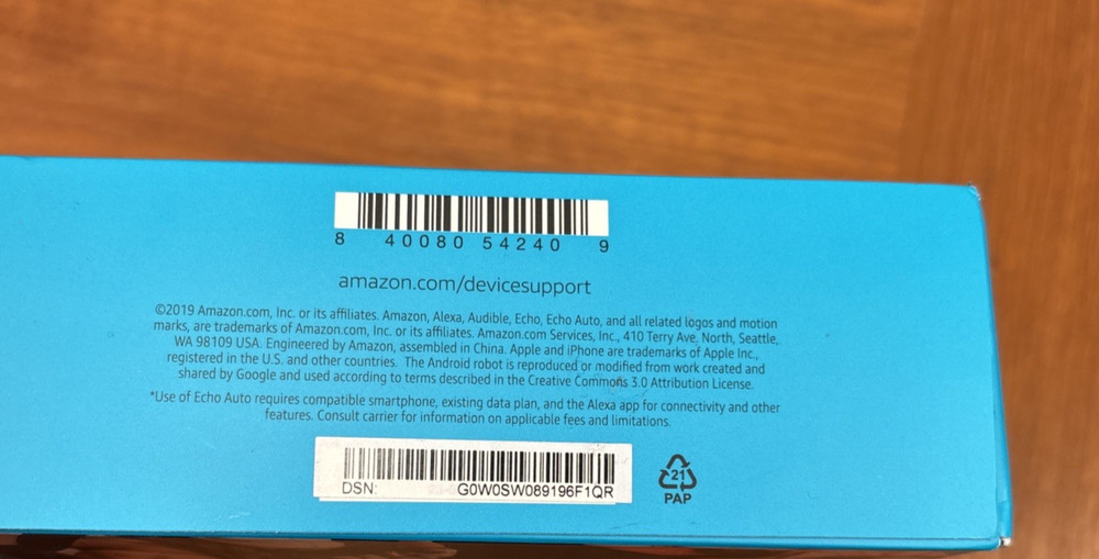 New Amazon Echo Auto First Generation Hands Free Alexa New/Sealed
