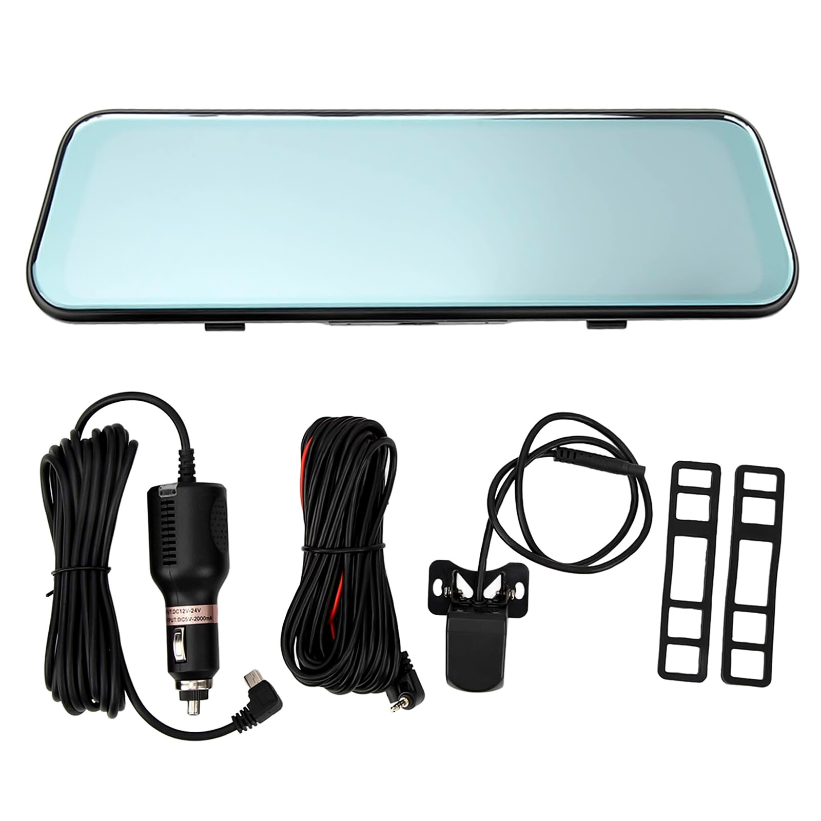4K 10" Dual Dash Cam Car Rear Mirror View Backup Dual Camera Night Vision IPS