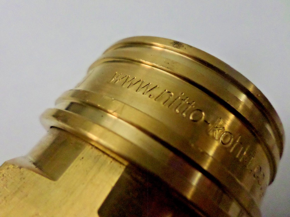 Nitto Kohki 8TSM TSP Cupla Socket Coupler 1", Brass PREOWNED UNIT OPEN PKG***
