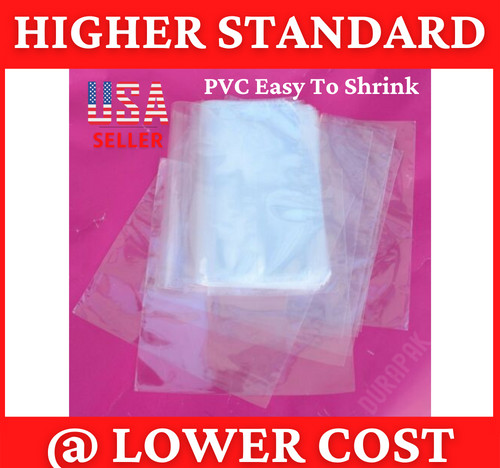 500 to 3000 pcs 4x6", 6x6", 6x7" up to 8x12" PVC Heat Shrink Wrap Film Flat Bags