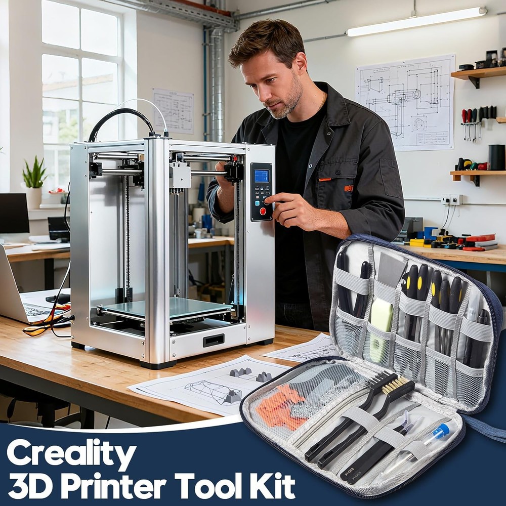 3D Printer Tools Kit, 46Pcs 3D Printer Accessories & Cleaning Kit for All FDM/SL