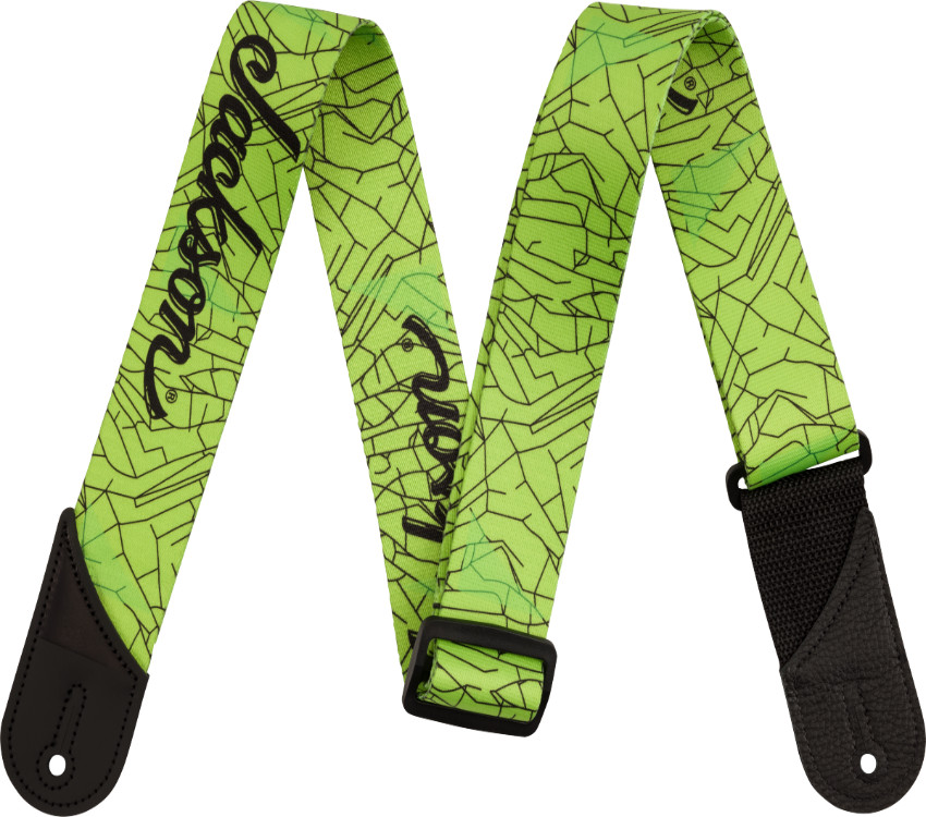 Jackson® Craca Jackson Cracked Mirror Guitar Strap, Adjustable, Green, 2" Wid...