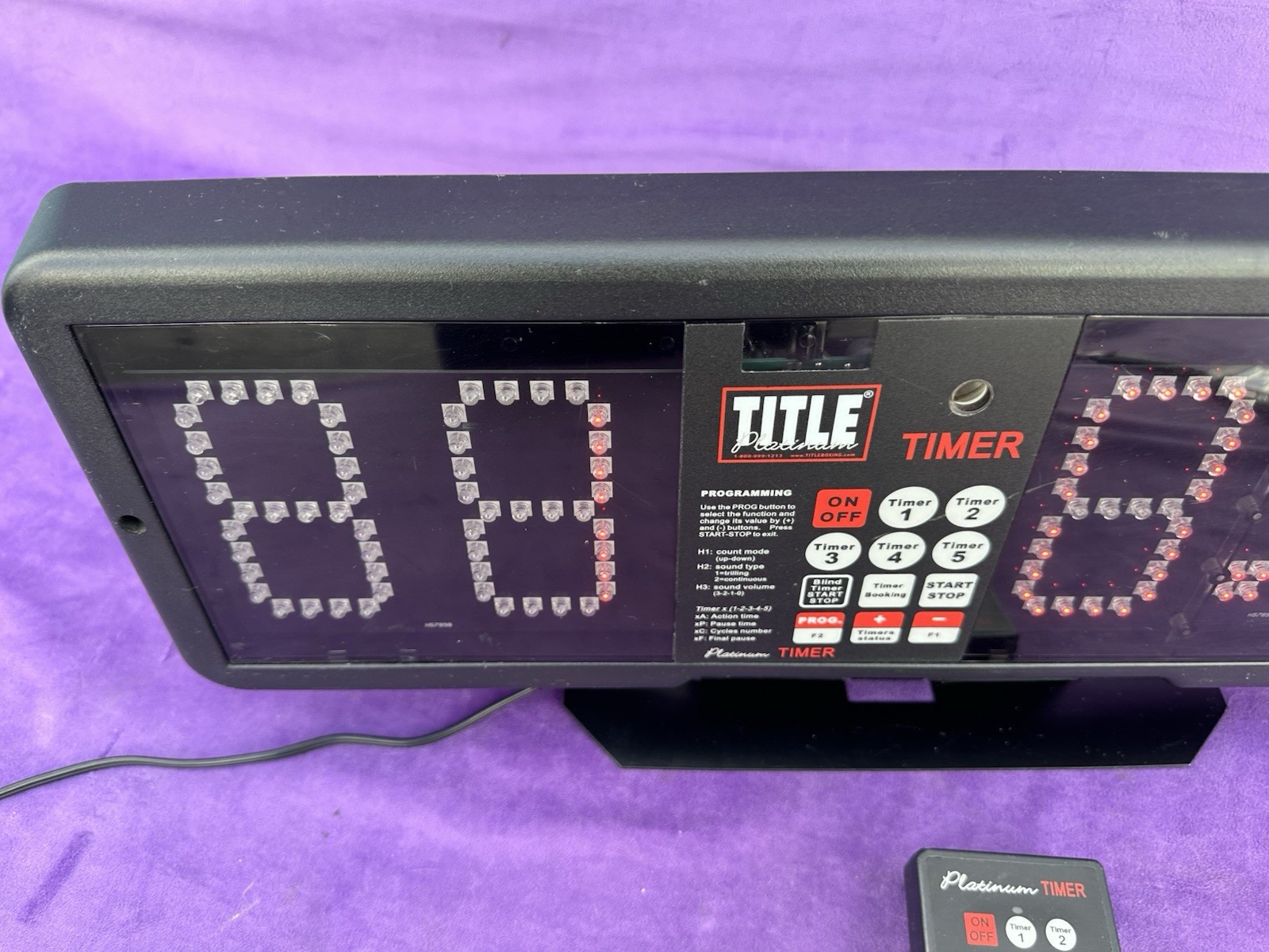 Title Boxing Platinum Professional Fight & Gym Timer w/Remote