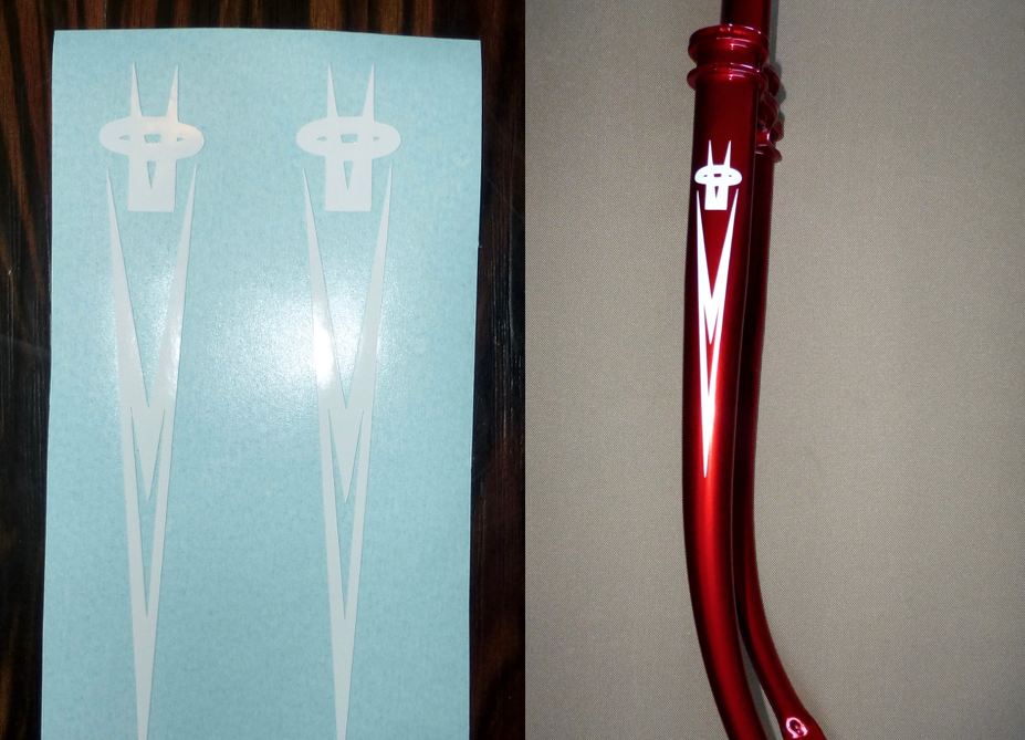 Murray Meteor Flite bicycle fork decal sticker pair