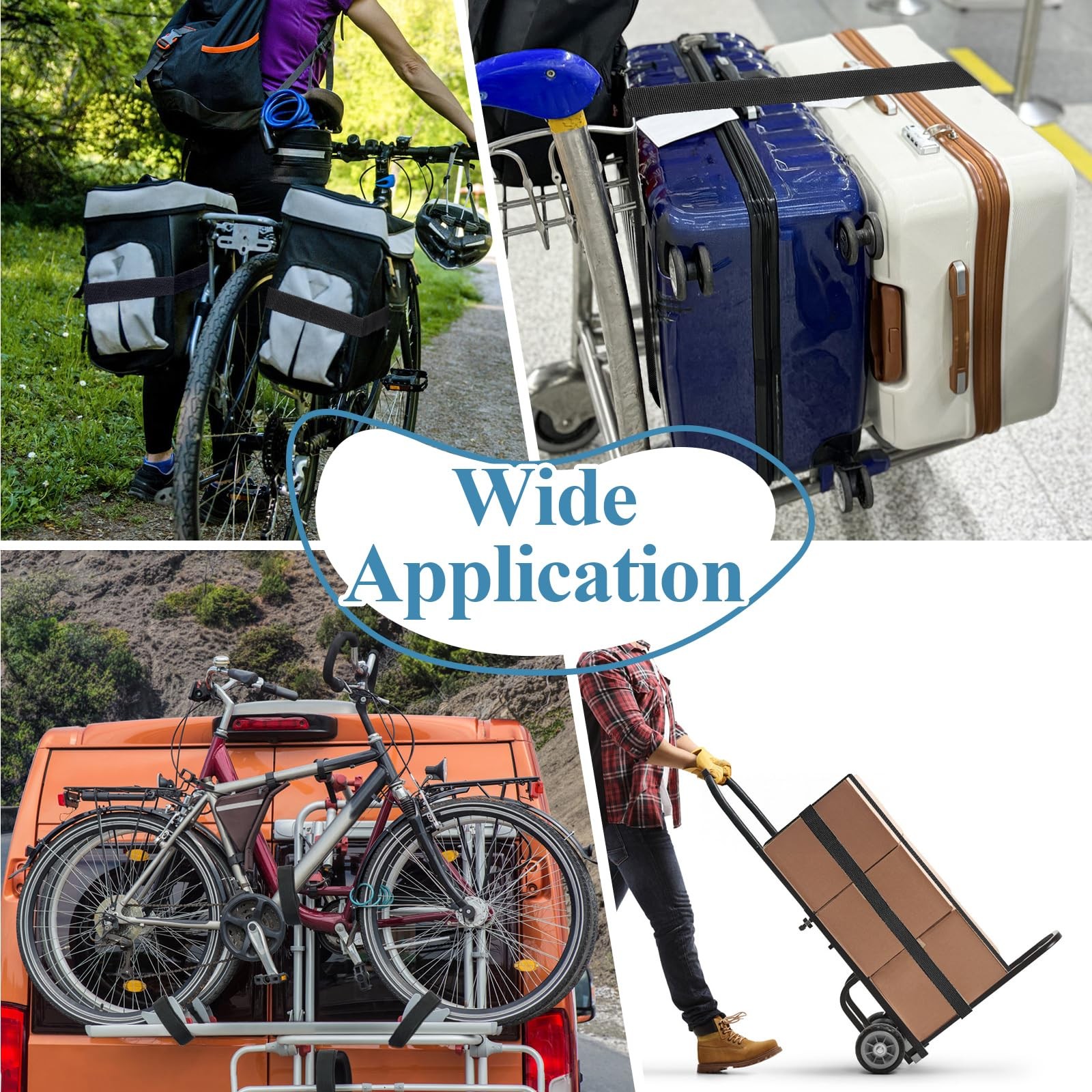 Tie Down Straps, 4 Pack Small Ratchet Straps with Buckles, Black