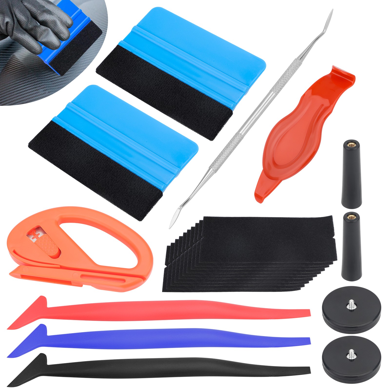 20pcs Vinyl Car Wrap Film Tool Kit Window Tint Application Squeegee Installation