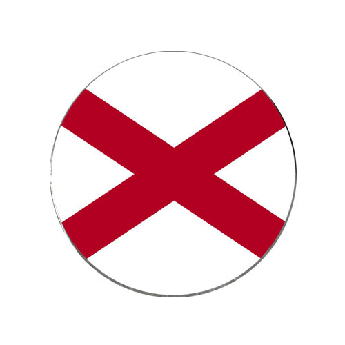 Alabama State Flag Golf Ball Marker