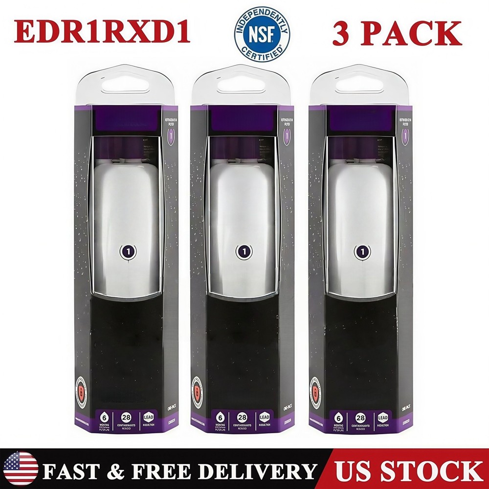 3 PACK Replacement ΕDR1RXD1 Refrigerator ICE Wate Filter 1 Replacement NEW US