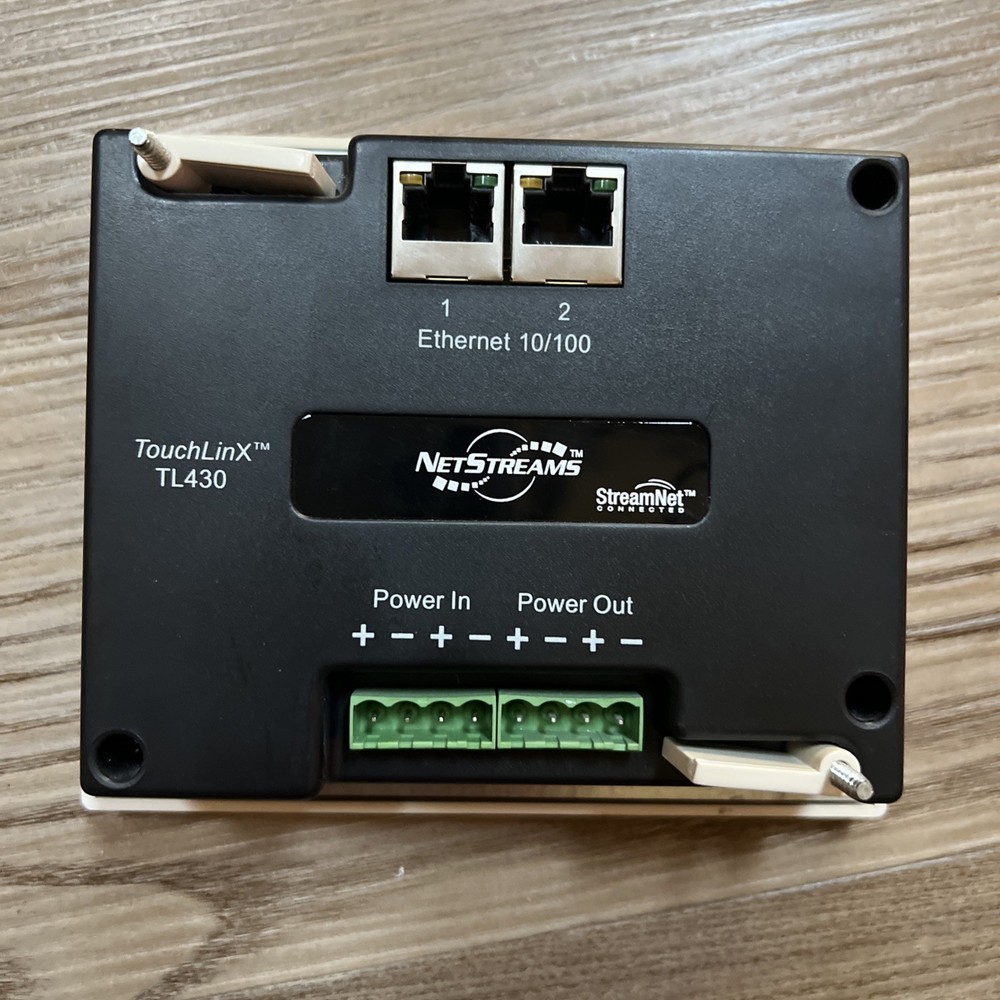 Netstreams TouchLinX TL430 Room Controller Touch Screen Ethernet Port Wall Mount