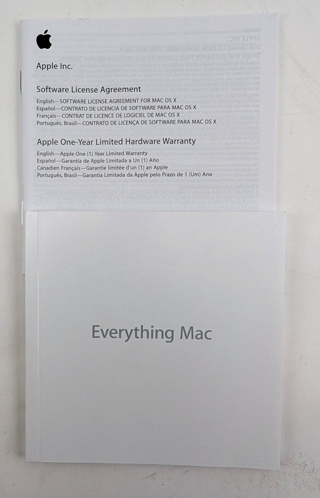 IMac OS X & Application Install DVD Leopard OS Version 10.5.2 Decals And Book