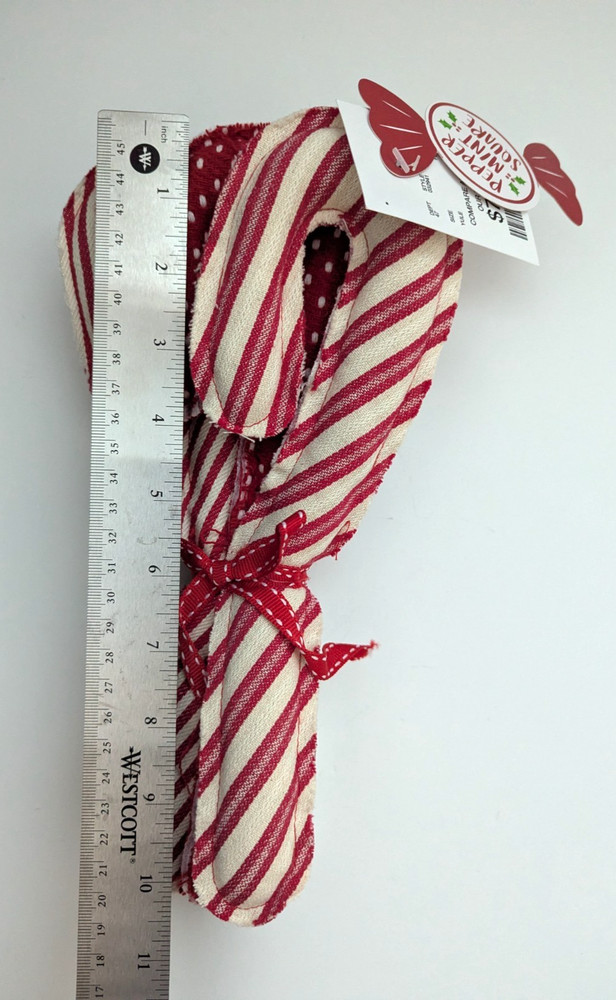 Pepper Mint Square Print Fabric Soft Candy Cane Bundle 10" Red White Multi NWT