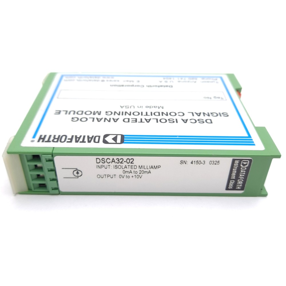 Dataforth DSCA32-02 Analog Current Input Signal Conditioner 0-20mA In 0-+10V Out
