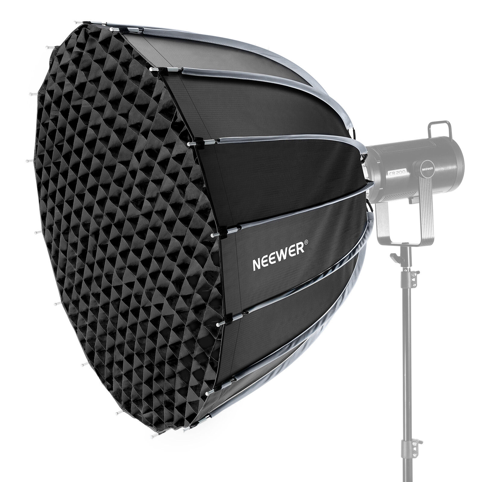 NEEWER 35.4"/90cm Parabolic Softbox Bowens Mount with Diffusers/Grid/Bag
