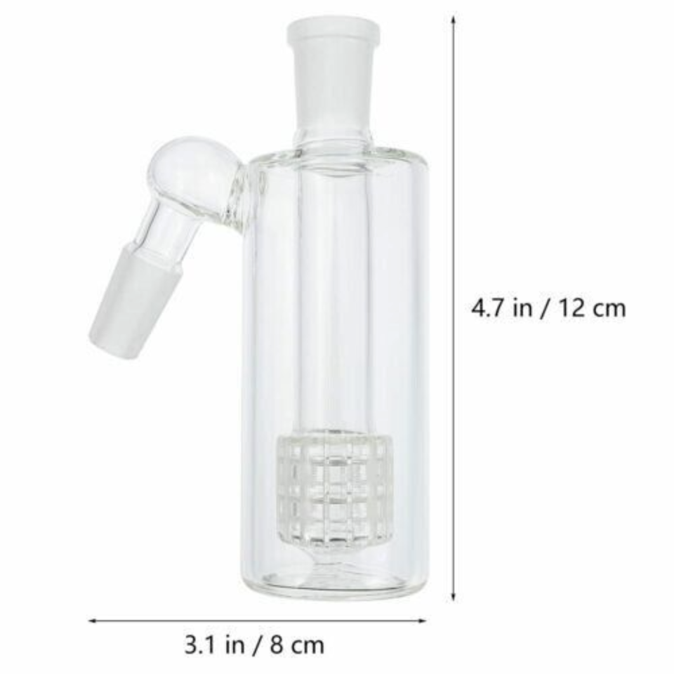 14mm Ash Catcher 45 Degree Glass Water Bong Thick Pyrex Glass Bubbler