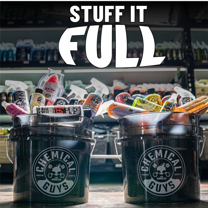 Chemical Guys - Heavy Duty Detailing Bucket, Smoked Obsidian Black (4.25 Gal)