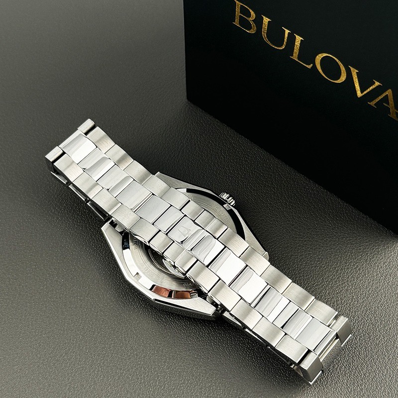 Bulova Surveyor Silver Tone Dial Automatic Men's Watch 42 mm 96A274