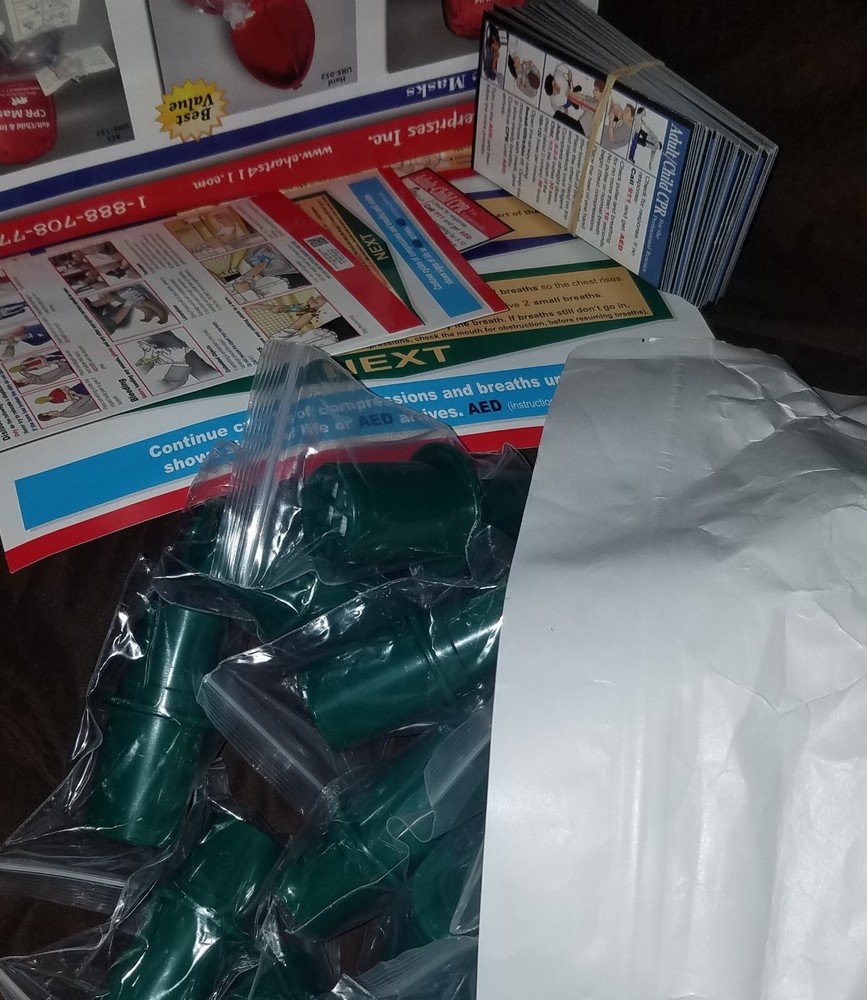 55 CPR Training Valves. Individually Wrapped Valves, Fits standard training mask