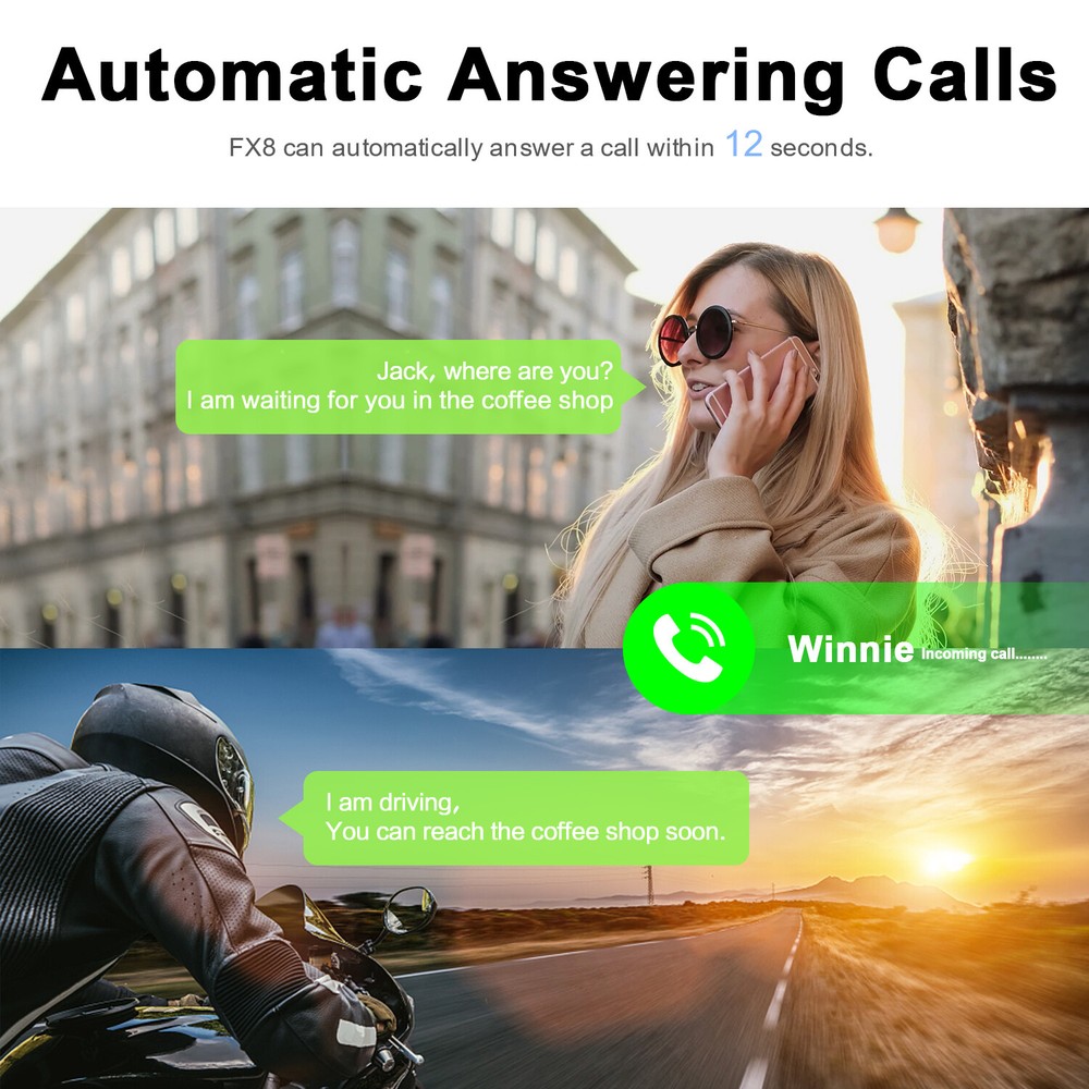 2pcs FX8 2000M motorcycle helmet intercom Bluetooth intercom headset headphones