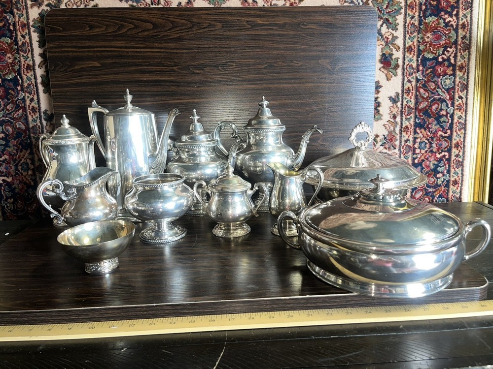 Vintage Silverplate Teapots Coffee Pots Entrees & More