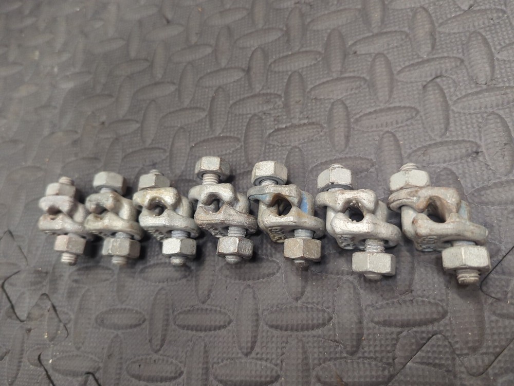 Hot Dip Galvanized Double Saddle Clips 5/16" Wire Rope Cable